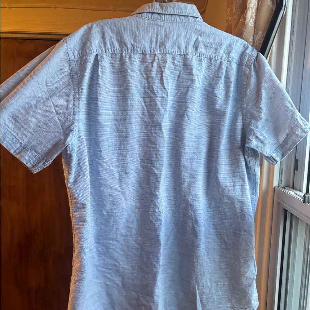 IZOD Dockside Short Sleeve Chambray 100% Cotton Men’s XL Button Down Shirt | EUC - Picture 8 of 16
